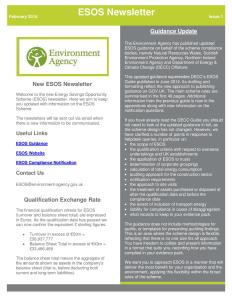 Environment Agency ESOS Newsletter No. 1 - EMSmastery
